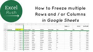 How to Freeze a Row in Google Sheets
